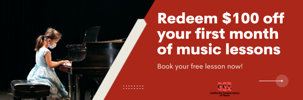 Redeem $100 off your music lessons