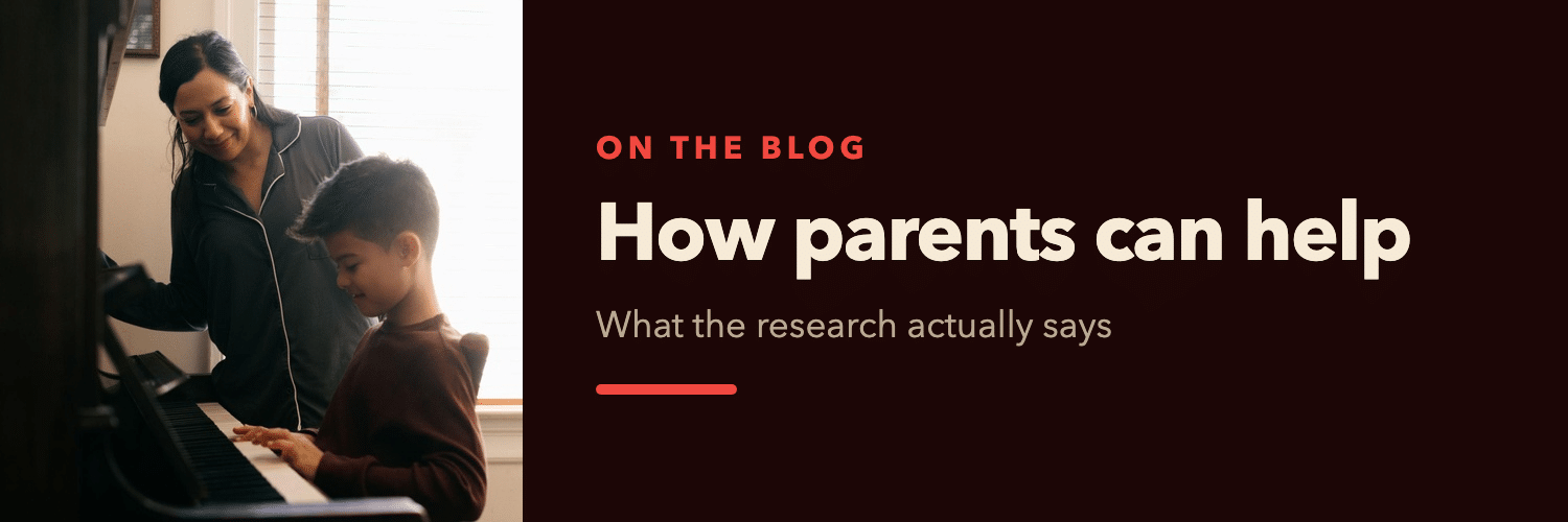 How parents can support a child learning music
