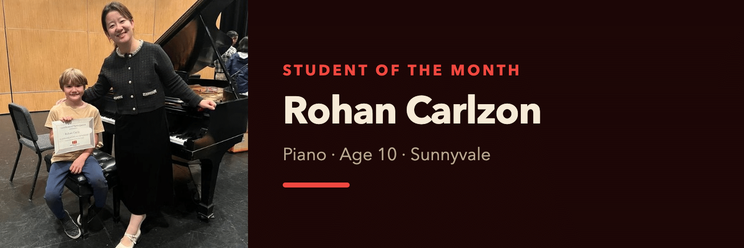Rohan Carlzon, October Student of the Month